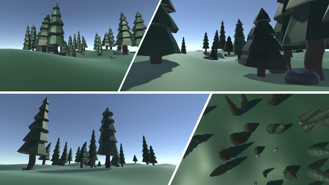 low-poly forest