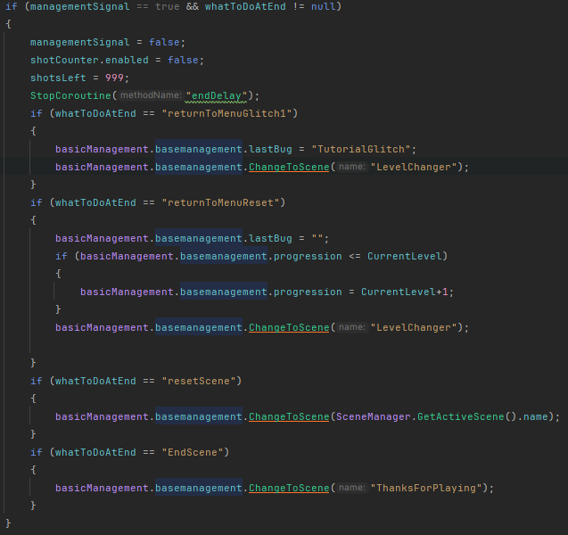 Screenshot of Code