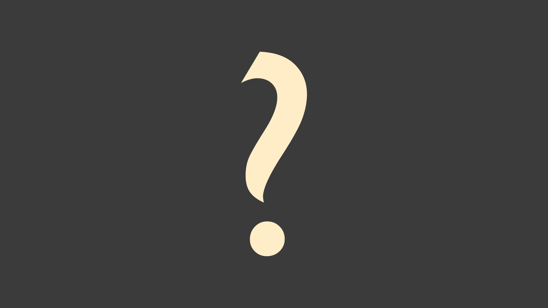 Image, which simply contains a question mark
